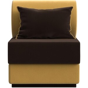 Кресло Лига Диванов Кресло Кипр микровельвет коричневый/желтый кресло arsko магнус бел дуб желтый вельвет