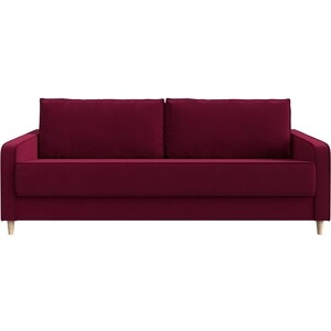 Прямой диван Лига Диванов Варшава микровельвет бордовый прямой диван лига диванов порту микровельвет фиолетовый