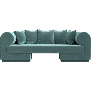 Прямой диван Лига Диванов Кипр велюр бирюзовый диван кровать угловой сильва угловой версаль ск модель 008 сноу броун савана латте slv101913