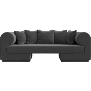 Прямой диван Лига Диванов Кипр велюр серый диван кровать сильва манхэттен 1пф 2т модель 003 ультра смок slv102021