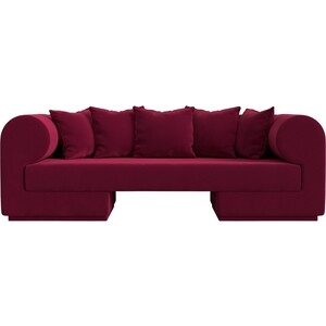 Прямой диван Лига Диванов Кипр микровельвет бордовый диван кровать сильва римини 1 модель 045 real 14 а slv102067