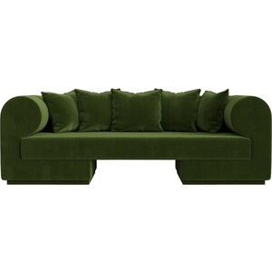 Прямой диван Лига Диванов Кипр микровельвет зеленый диван кровать сильва монако 3т модель 002 ультра мустард slv102043
