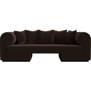 Прямой диван Лига Диванов Кипр микровельвет коричневый диван кровать сильва манхэттен 1пф 2т модель 003 ультра смок slv102021