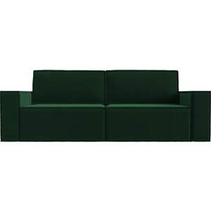 Прямой диван Лига Диванов Куба велюр зеленый прямой диван лига диванов сплин велюр бирюза подушки бежевые