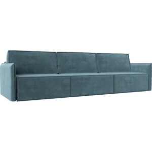 Прямой диван Лига Диванов Либерти лонг велюр бирюзовый диван кровать сильва монако 3т модель 002 ультра мустард slv102043