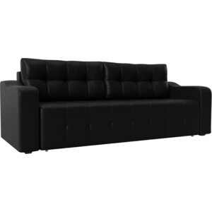 Прямой диван Лига Диванов Лиссабон экокожа черный скамья для прихожей мебелик с подлокотниками мягкая экокожа крем каркас лак п0005678
