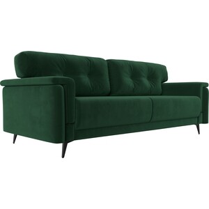 Прямой диван Лига Диванов Оксфорд велюр зеленый прямой диван лига диванов варшава микровельвет зеленый
