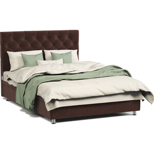 Кровать односпальная с подъемным механизмом Шарм-Дизайн Шармэль 100 велюр Дрим шоколад