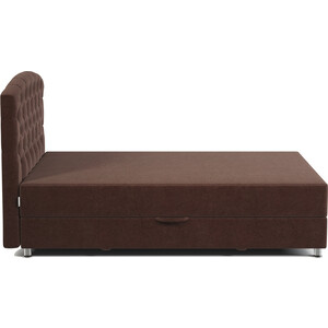 Кровать двуспальная с подъемным механизмом Шарм-Дизайн Премиум Люкс 160 велюр Дрим шоколад