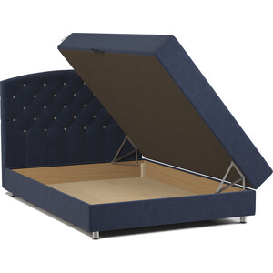 Кровать двуспальная с подъемным механизмом Шарм-Дизайн Премиум Люкс 160 велюр Ультра миднайт