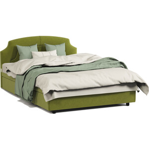 Кровать двуспальная с подъемным механизмом Шарм-Дизайн Шарм 160 велюр Дрим эппл. кровать двуспальная артмебель герда микровельвет зеленый
