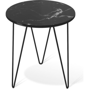 Стол журнальный Мебелик SHT-CT27 черный муар/черный мрамор стол журнальный мебелик инсайд мрамор п0004831