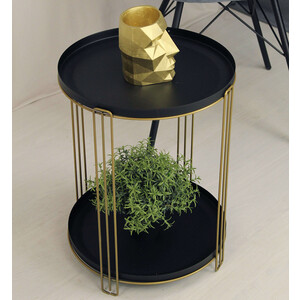 Стол журнальный Мебелик SHT-CT31 золото/черный муар стол журнальный мебелик бруклин орех