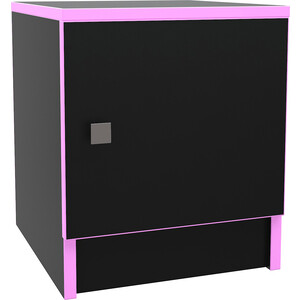Прикроватная тумбочка МДК Black Розовый (BL - КМ3Р)