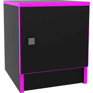 Прикроватная тумбочка МДК Black Фуксия (BL - КМ3Ф) тумбочка мдк феникс розовый км3ф р