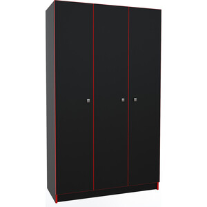 Шкаф 3х МДК Black Красный (BL - СК3К) подсветка для зеркал italline it01 1088 45 black