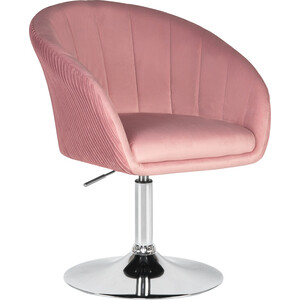 Кресло дизайнерское Dobrin EDISON LM-8600 розовый велюр (1922-16)
