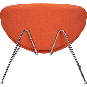 Кресло дизайнерское Dobrin EMILY LMO-72 оранжевая ткань AF, хромированная сталь