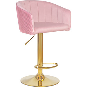 Стул барный Dobrin DARCY GOLD LM-5025_GoldBase розовый велюр (1922-16) стул дебют мебель монти маренго velutto 10 пепельно розовый