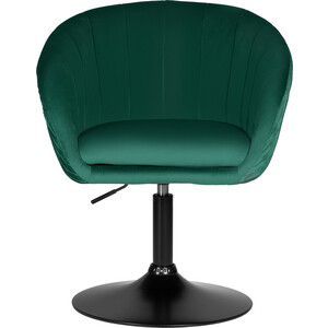 Кресло дизайнерское Dobrin EDISON BLACK LM-8600_BlackBase зеленый велюр (1922-9)