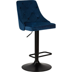 Стул барный Dobrin JOSEPH BLACK LM-5021_BlackBase синий велюр (MJ9-117) стул складной на металлическом каркасе синий