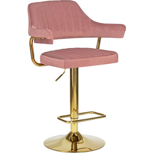 Стул барный Dobrin CHARLY GOLD LM-5019_Golden розовый велюр (MJ9-32) стул дебют мебель монти маренго velutto 10 пепельно розовый