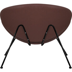 Кресло дизайнерское Dobrin EMILY LMO-72 коричневый винил YP5, черное основание