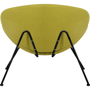 Кресло дизайнерское Dobrin EMILY LMO-72 светло-зеленая ткань AF3, черное основание