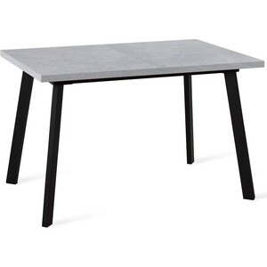 Стол обеденный Dikline HB140 Бетон (ЛДСП EGGER) / опоры черные стол обеденный dikline l110 бетон лдсп egger опоры