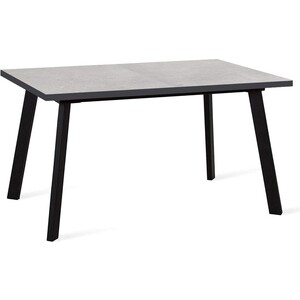 Стол обеденный Dikline HB140 хромикс белый/ опоры черные раздвижной стол орфей 5 1200 1600 × 800 × 750 мм металл дуб девон