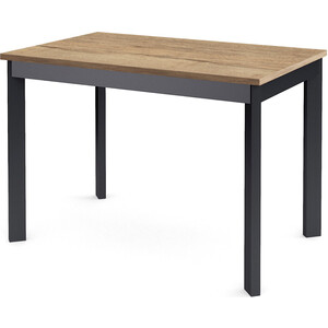 Стол обеденный Dikline L110 дуб галифакс натуральный (ЛДСП EGGER) / опоры черный стол обеденный dikline l110 бетон лдсп egger опоры