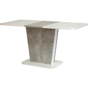 Стол обеденный Dikline Calypso белый/бетон/бетон