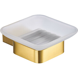 Мыльница Milacio Ultra квадратная, золото (MCU.952.GD) стакан для ванной milacio ultra квадратный золото mcu 951 gd