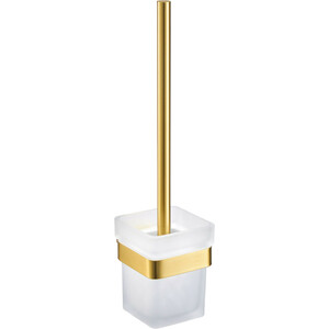 Ершик для унитаза Milacio Ultra квадратный стакан, золото (MCU.954.GD) держатель туалетной бумаги milacio ultra золото mcu 963 gd