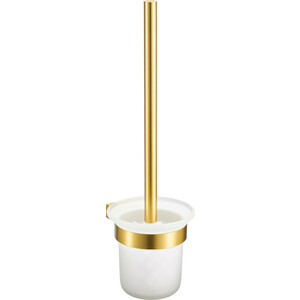 Ершик для унитаза Milacio Ultra круглый стакан, золото (MCU.964.GD) держатель туалетной бумаги milacio ultra золото mcu 963 gd
