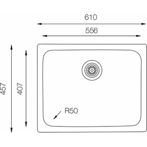 Кухонная мойка TopZero LT 610.457 нержавеющая сталь