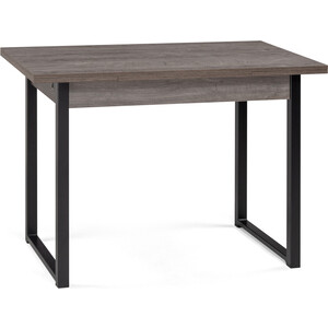 Деревянный стол Woodville Форли 110(170)х67х77 рошелье / черный матовый 528559 Форли 110(170)х67х77 рошелье / черный матовый - фото 1