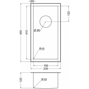 Дополнительная чаша EMAR EMB-126A PVD Nano Golden