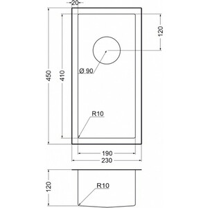 Дополнительная чаша EMAR EMB-126A PVD Nano Satine