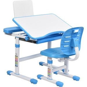 Комплект парта + стул трансформеры FunDesk Cura blue