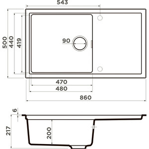 Кухонная мойка Omoikiri Sintesi 86-CN canyon (4997132)