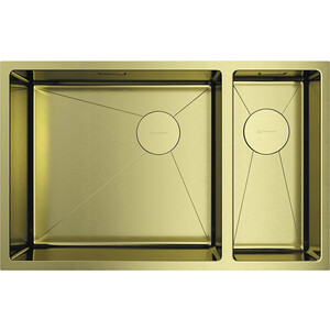 Кухонная мойка Omoikiri Taki 69-2-U/IF-LG-L Side светлое золото (4997051) донный клапан timo черное золото 8011 18