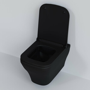 Сиденье для унитаза Ambassador Benefit с микролифтом, матовое черное (202T20201S)
