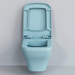 Сиденье для унитаза Ambassador Benefit с микролифтом, матовое голубое (202T20801)