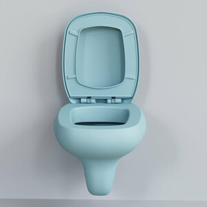 Сиденье для унитаза Ambassador Diamond с микролифтом, матовое голубое (122T20801)