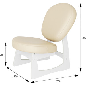 Кресло для отдыха Мебелик Смарт G силуэт экокожа Ева 2, каркас молочный дуб