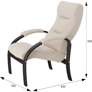 Кресло для отдыха Мебелик Шоле ткань макс 100, каркас венге
