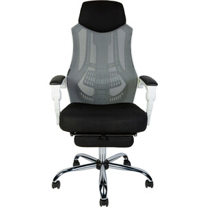 Офисное кресло NORDEN 007 NEW H-051 white frame (black (white plastic) белый пластик / черная ткань / черная сетка