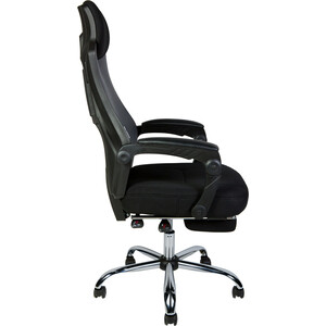 Офисное кресло NORDEN 007 NEW H-051 black frame full black черный пластик / черная ткань / черная сетка