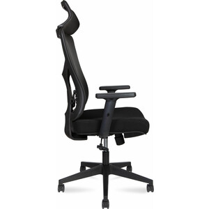 Офисное кресло NORDEN Asper 165A-B-BB черный пластик / черная сетка / черная ткань